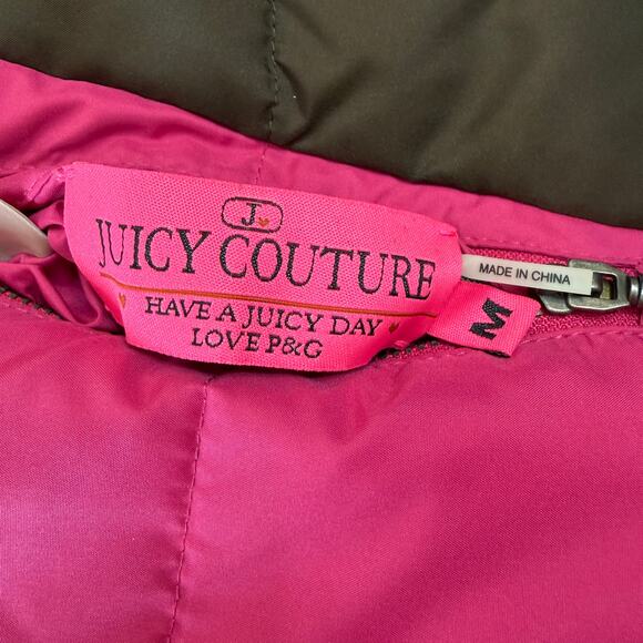 Juicy Couture Women's Reversible Down Puffer Vest M - Picture 6 of 7